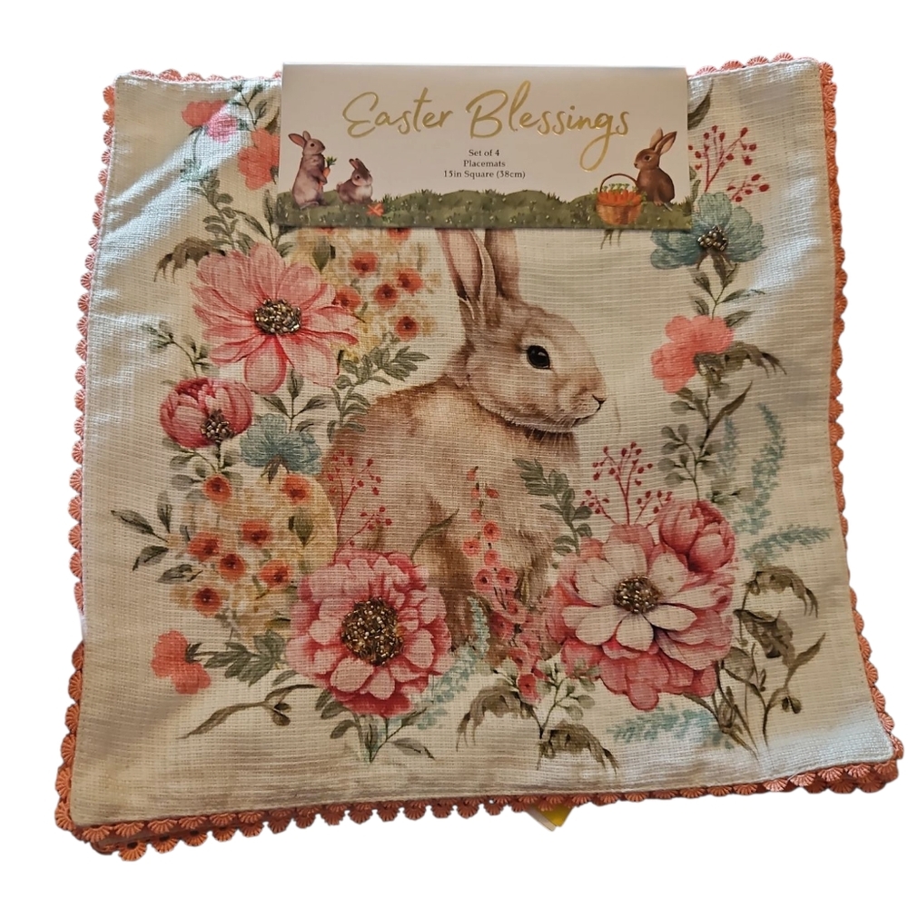 NEW set Of 4 Pretty Easter Placemats